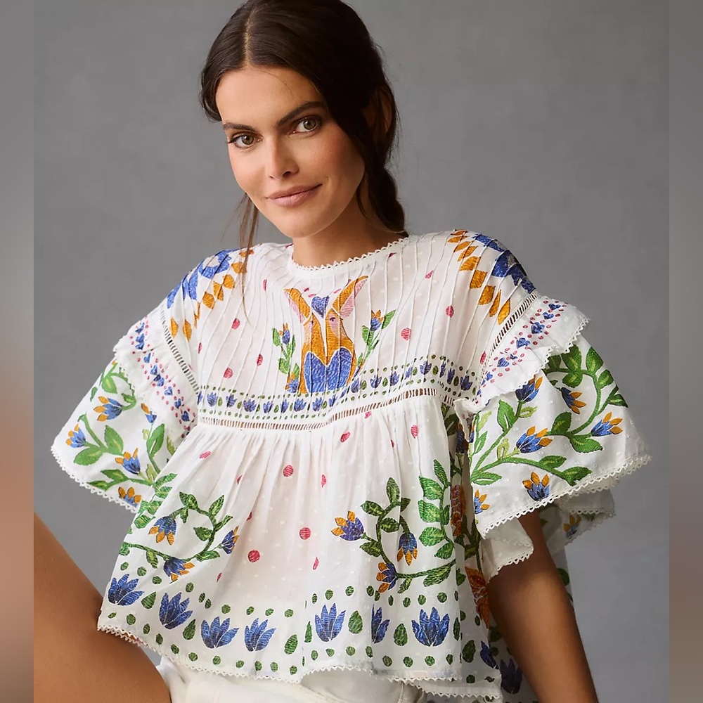 FARM Rio Summer Garden Blouse